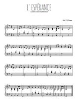 Téléchargez l'arrangement pour piano de la partition de L'espérance en PDF
